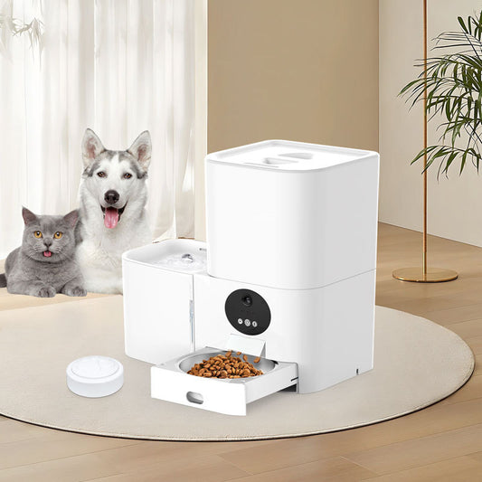 Smart WiFi Pet Feeder & Water Dispenser – Automatic 2-in-1 System