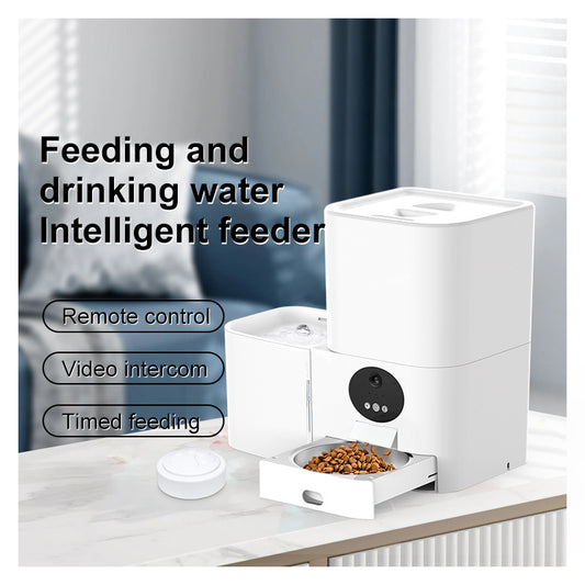 Smart WiFi Pet Feeder & Water Dispenser – Automatic 2-in-1 System